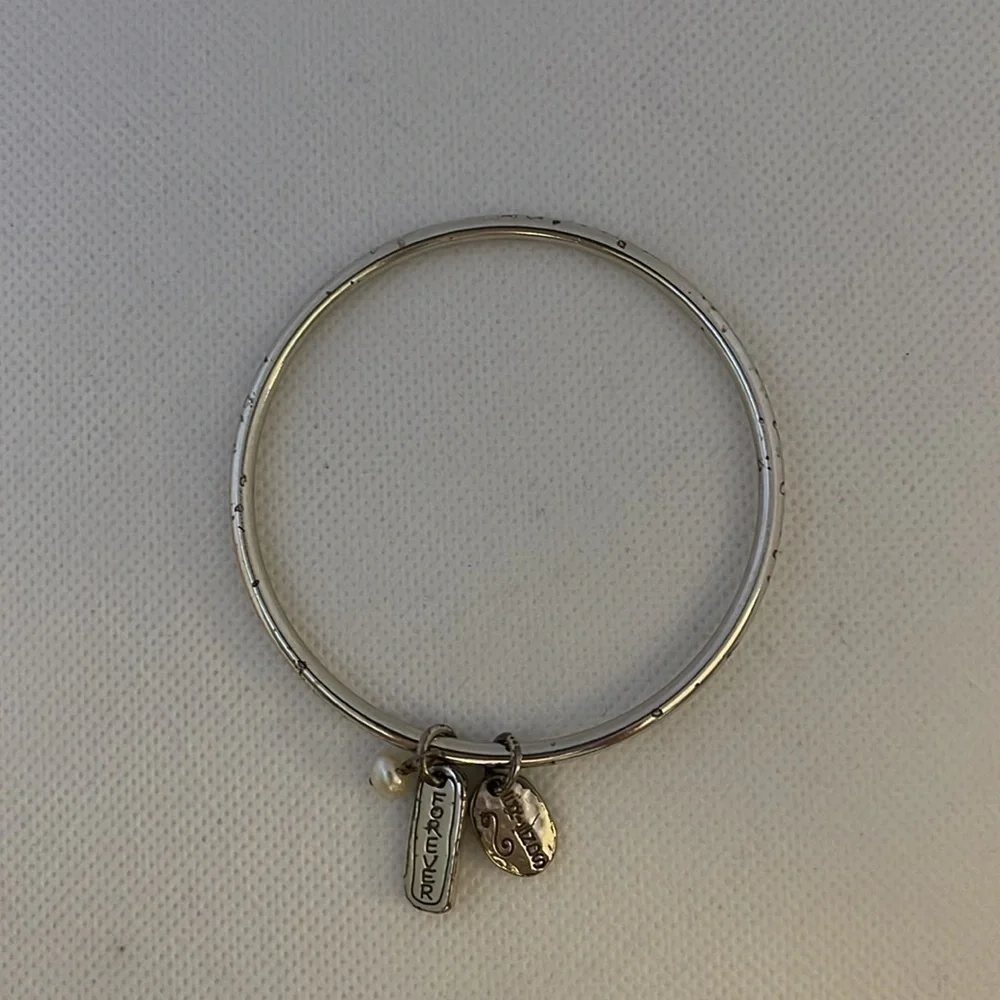 Brighton and Alex & Ani Silver Bangle Bracelets Cross, Cupcake, Friends Forever